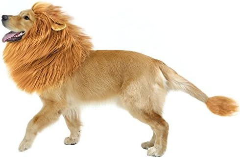 CPPSLEE Lion Mane for Dog Clothes, Realistic Lion Wig for Medium to Large Sized Dogs, Dog Christm... | Amazon (US)