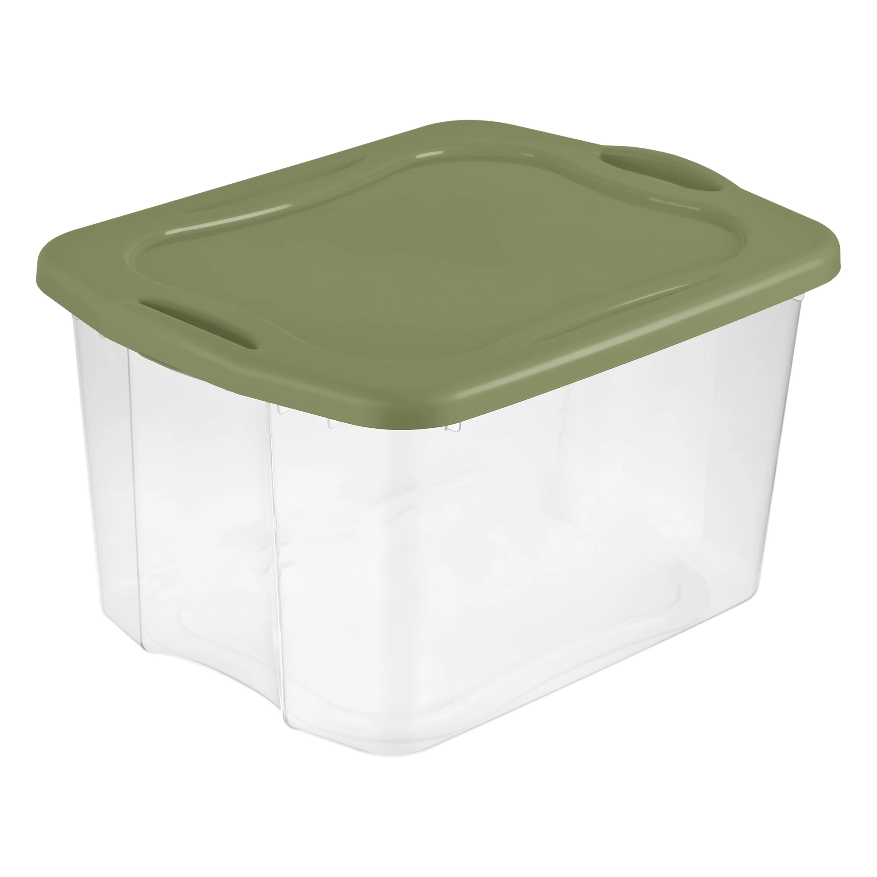 Sterilite 70 Qt. EZ Carry Plastic, Clear/Sage Legume | Walmart (US)