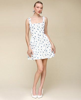 Avec Les Filles Women's Corset Skater Mini Dress - Macy's | Macy's