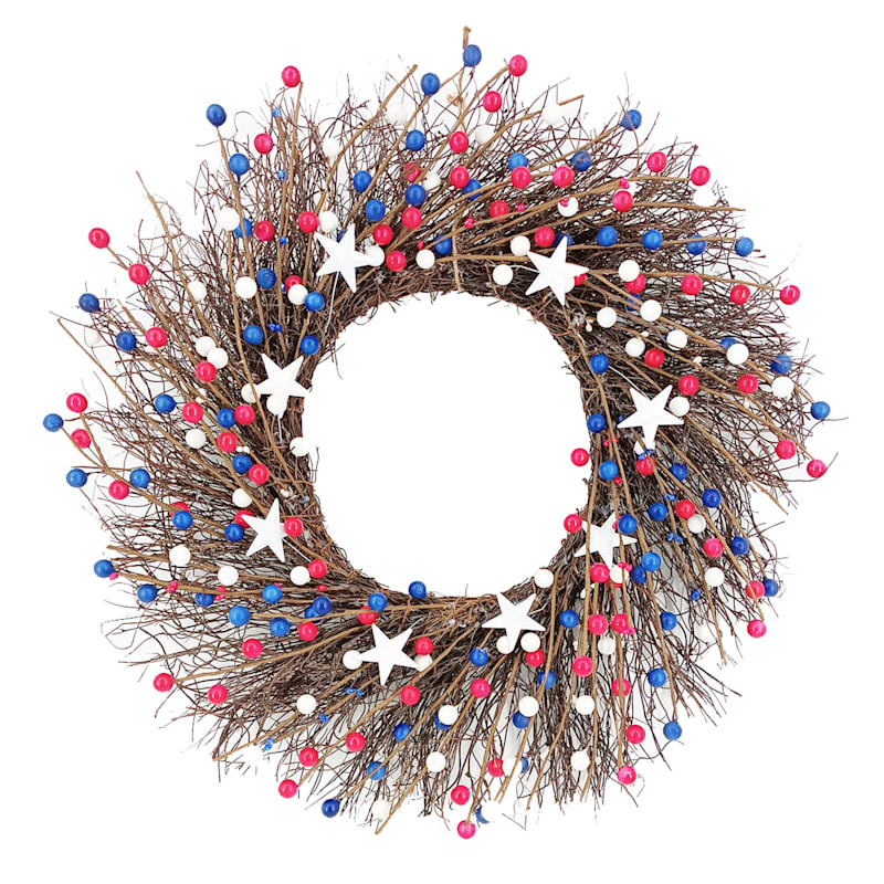 Patriotic Wreath, 22" | At Home