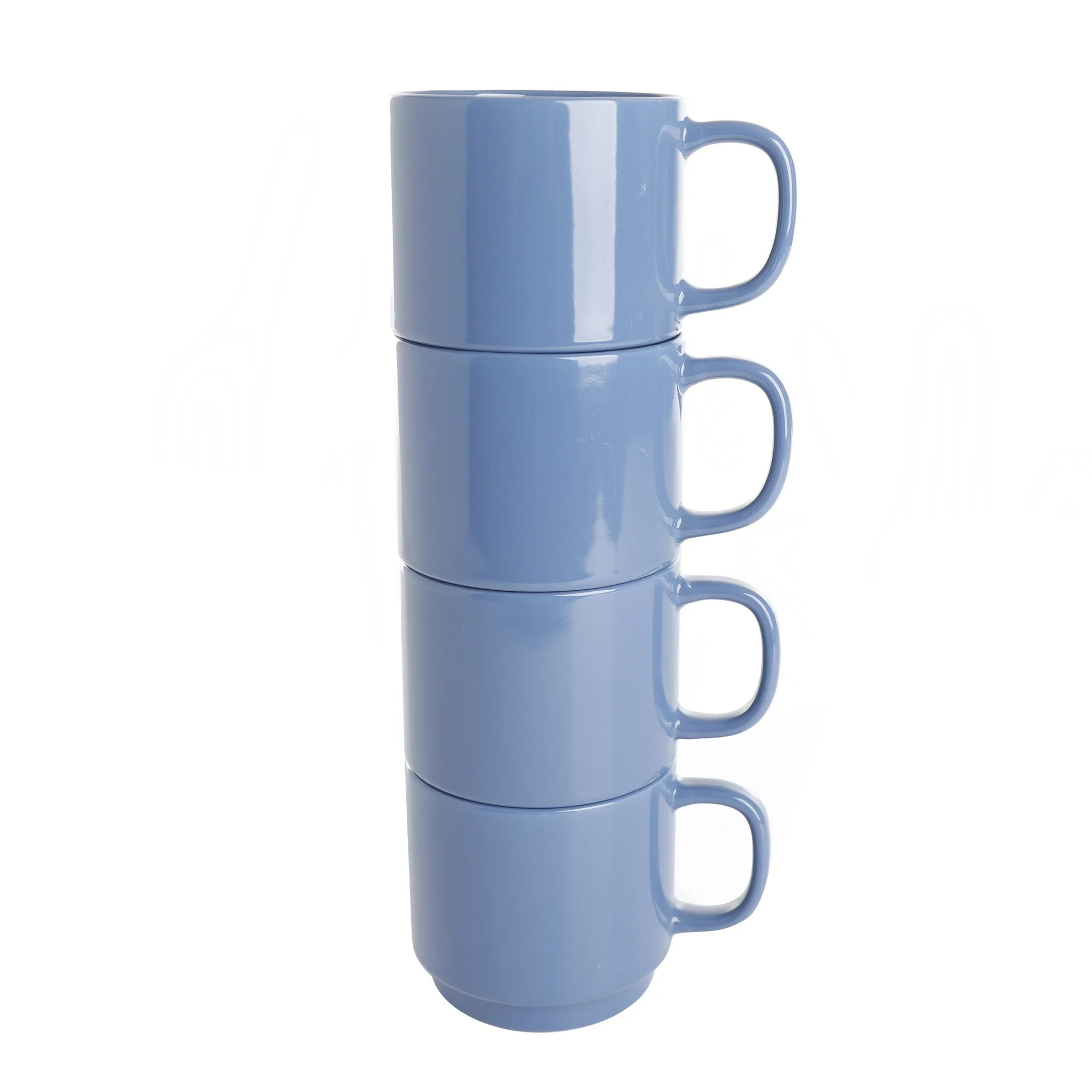 Gap Home Color Cups 14.8-Ounce Stackable Dark Blue Stoneware Mug Set, Set of 4 | Walmart (US)