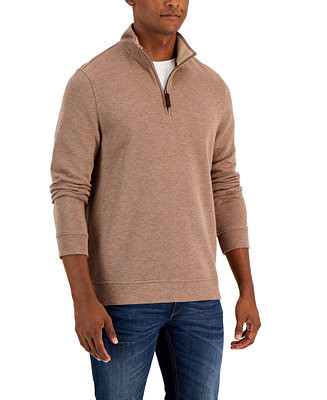 Club Room Men's Birdseye Quarter-Zip Pullover, Created for Macy's  & Reviews - Sweaters - Men - M... | Macys (US)