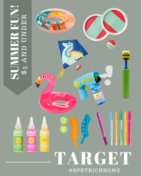 Summer Fun $5 and under at Target. 

#LTKSwim #LTKSeasonal #LTKKids