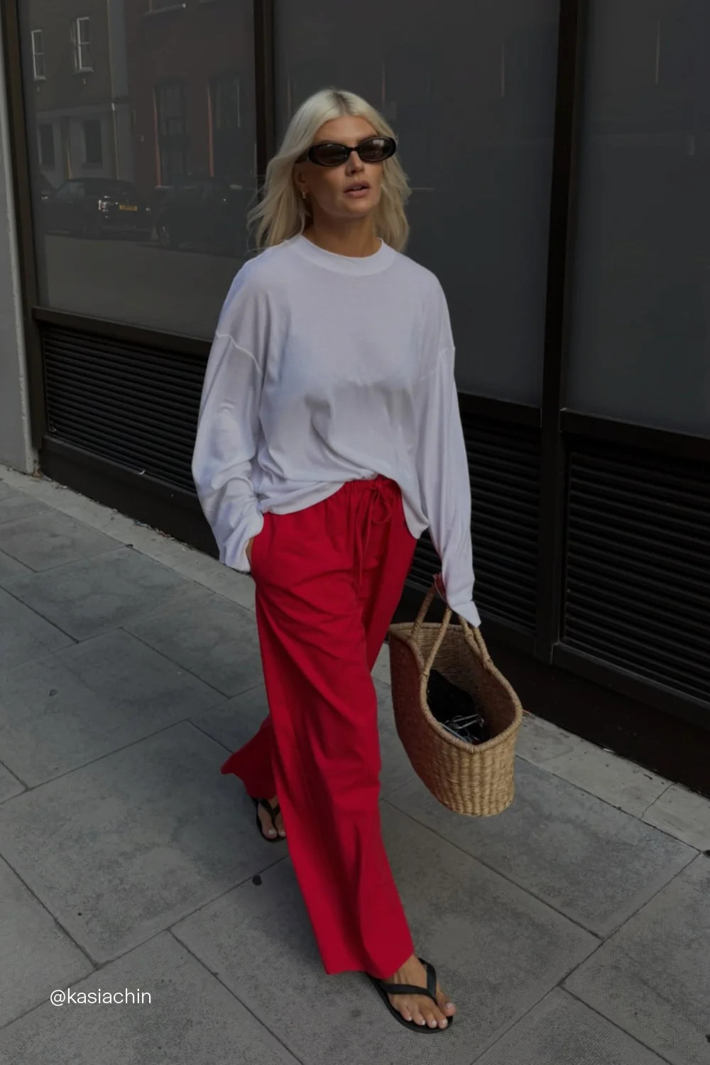 SCOUT RED POPLIN BARREL PANT | DISSH