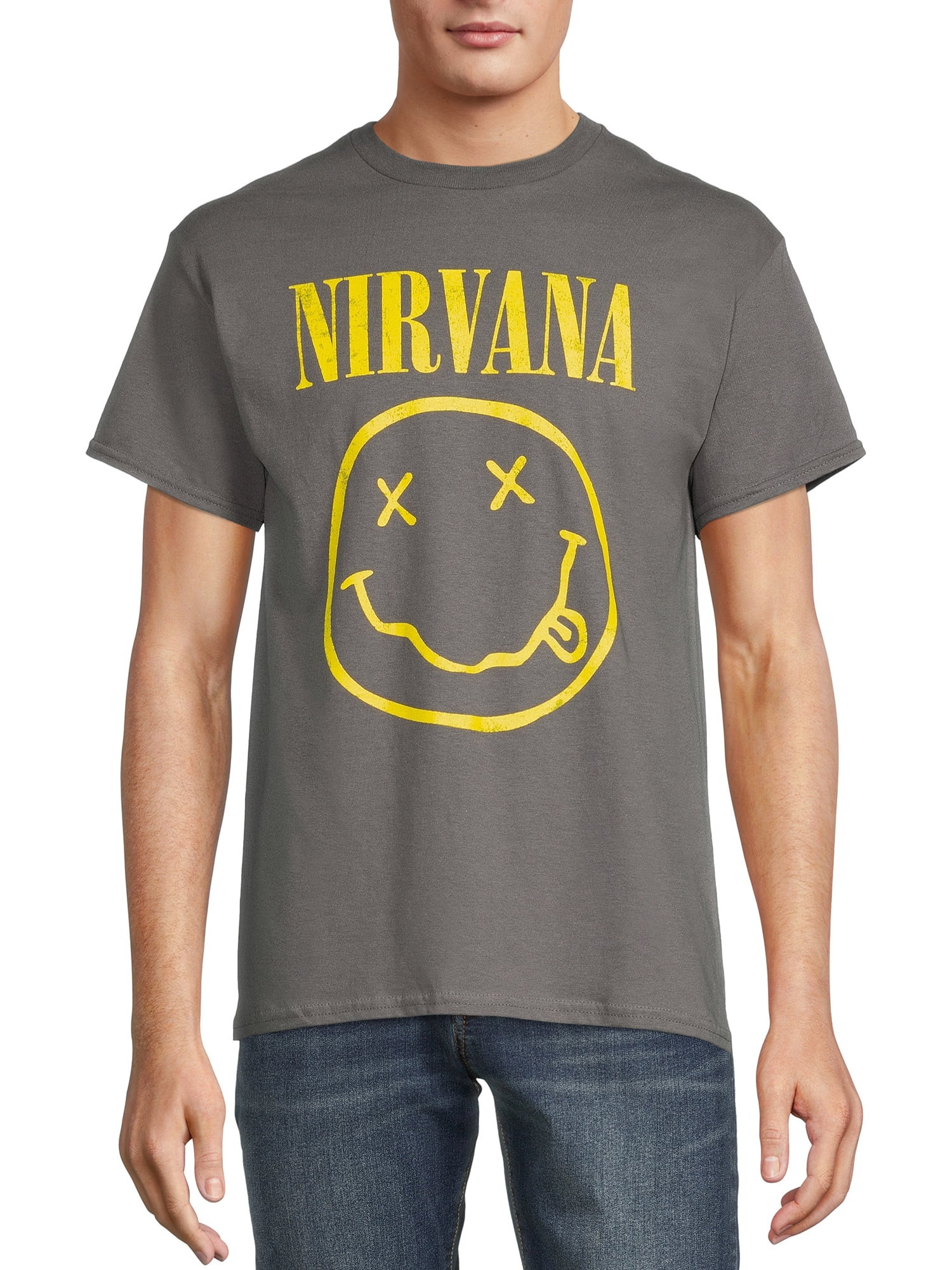 Nirvana Men's Smiley Logo Graphic Print Tee - Walmart.com | Walmart (US)
