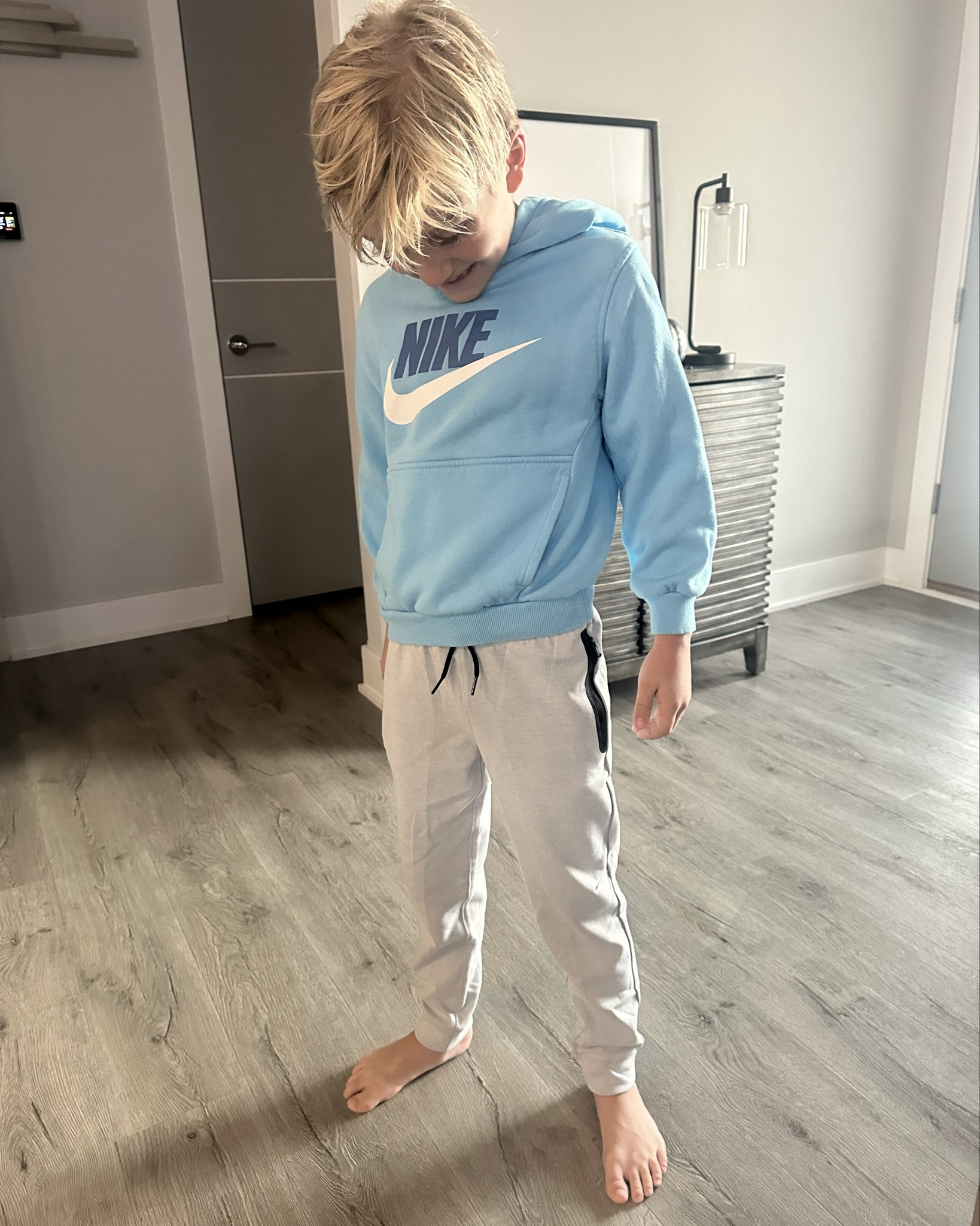 SOLD! Nike tech lookalikes for under $30. 👏🏻👏🏻👏🏻 both of my boys were impressed when I pulled them out of the package!

Fit TTS- these are the light Heather gray. Also got them the black. 

#LTKKids