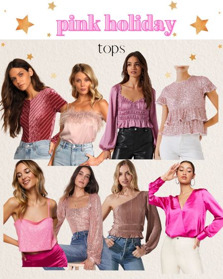 Pink holiday💕🎅🏼 tops 

#LTKSeasonal #LTKHoliday