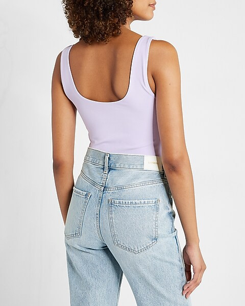 Body Contour Scoop Neck Thong Bodysuit | Express