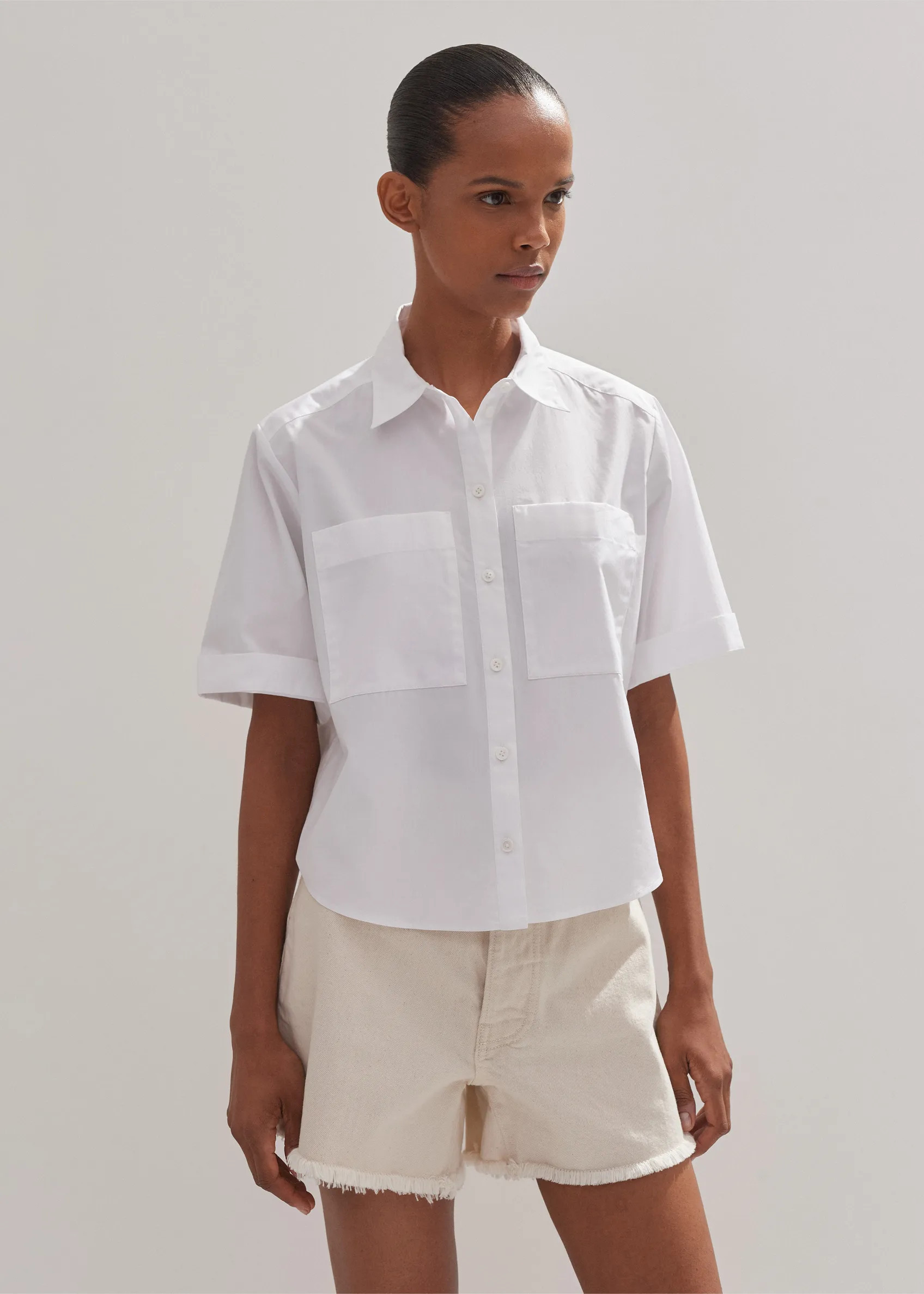 Boxy Cargo Crop Shirt | ME+EM US