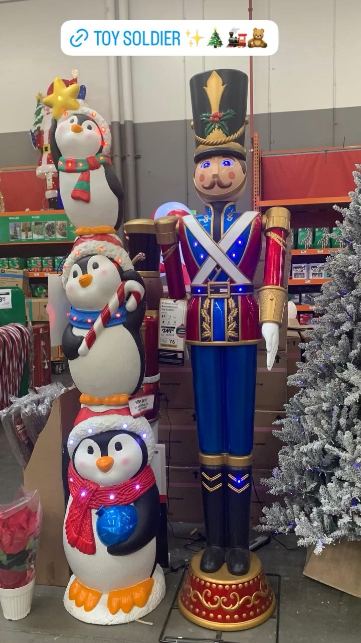 Holy moly these are huge and so cool  😎 🧸✨🎄😍👏🏽🐧♥️ #christmasdecorations #christmastopiary #christmaspenguins #toysoldier 

#LTKWatchNow #LTKHoliday #LTKSaleAlert