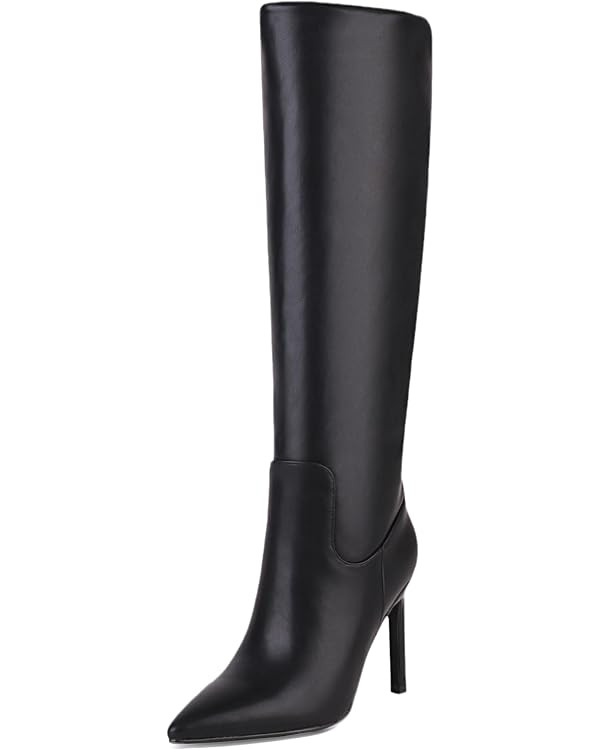 sun gurg Women's Knee High Boots Stiletto High Heels Sexy Zipper Knee Boots | Amazon (US)