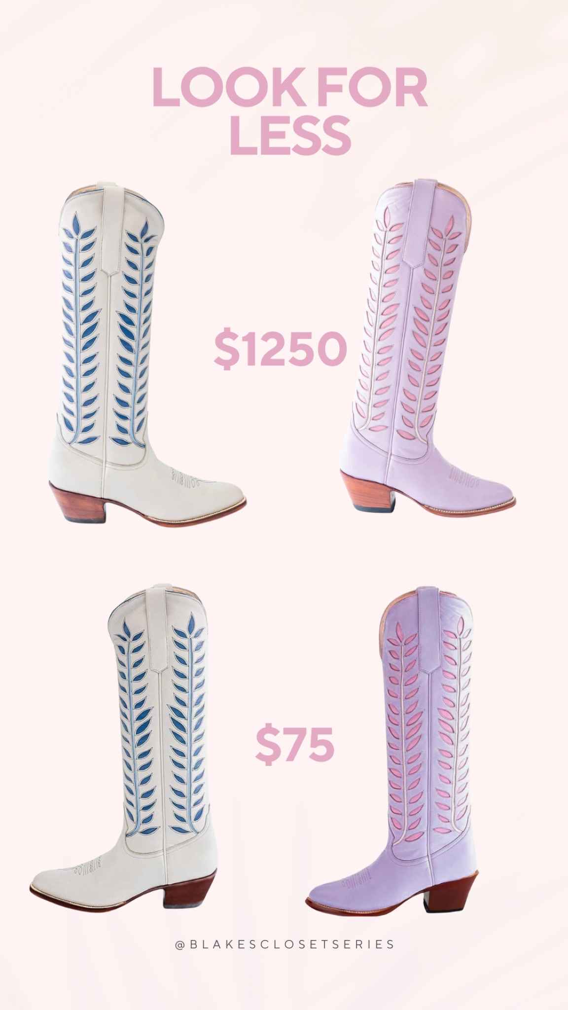 Petite Paloma dupe
Look for less 
Amazon finds 

Pink cowboy boots
Purple boots
Blue cowboy boots
Blue and white boots 
Rodeo
Concert

#LTKSpringSale #LTKstyletip #LTKfindsunder100