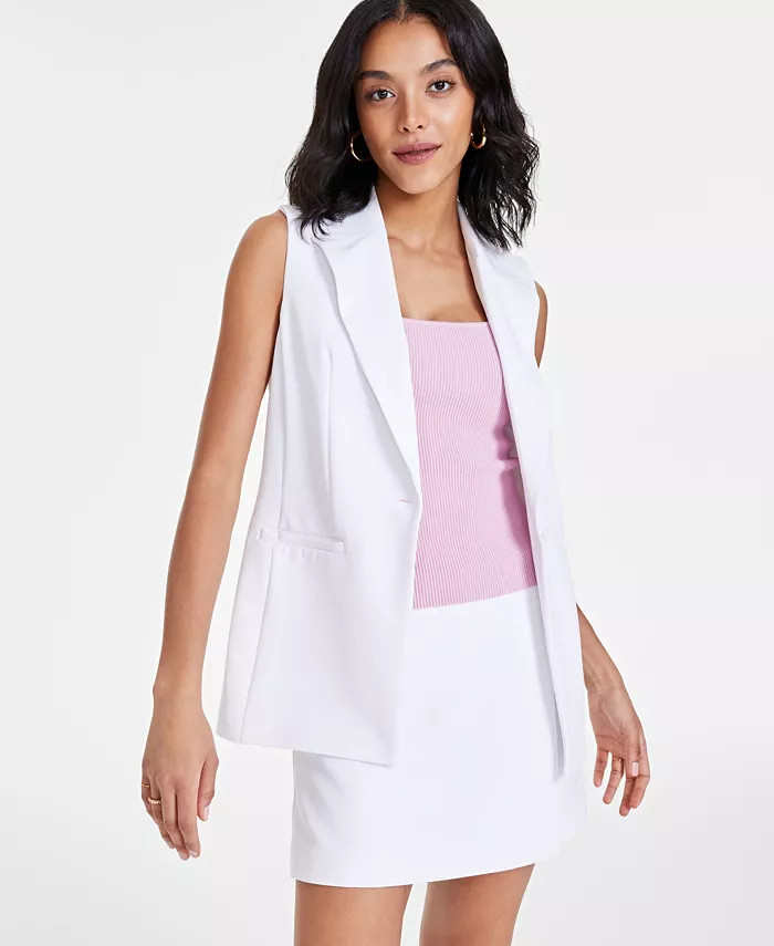 Women's Single-Button Vest, Created for Macy's | Macy's