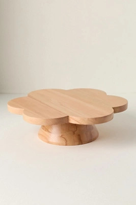 Flower Beech Wood Cake Stand | Anthropologie (US)