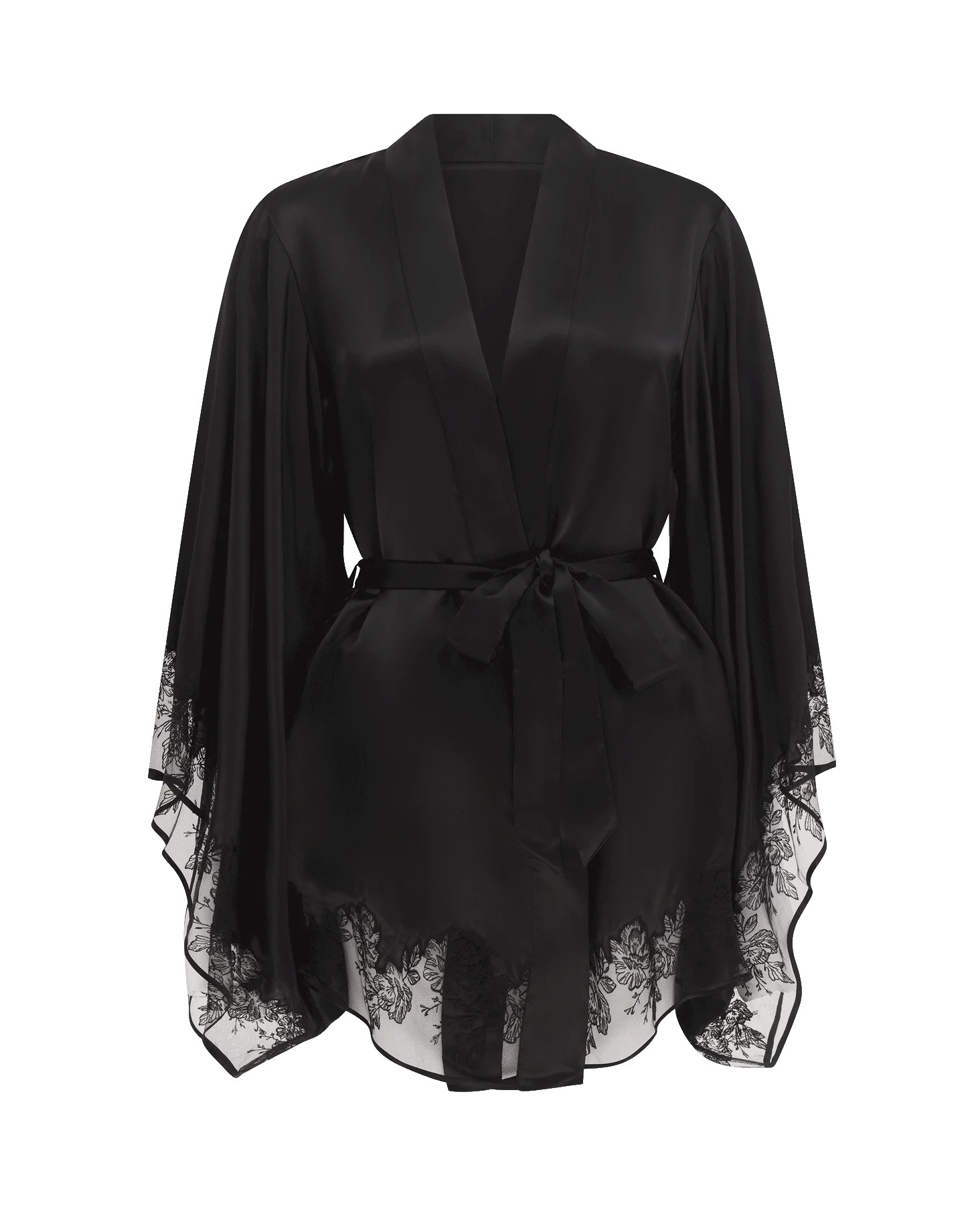 Gloria Kimono in Black | Agent Provocateur All Lounge & Nightwear | Agent Provocateur (UK)