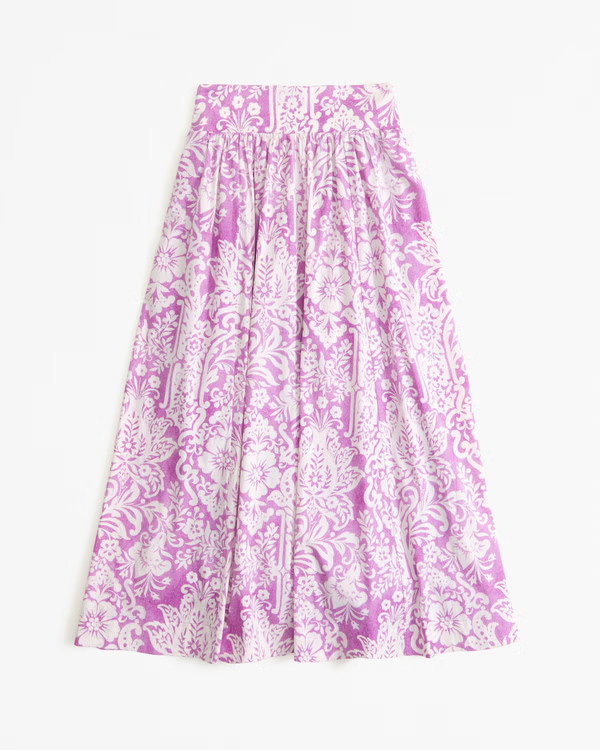 Women's Pattern Mixed Poplin Tiered Maxi Skirt | Women's Bottoms | Abercrombie.com | Abercrombie & Fitch (US)
