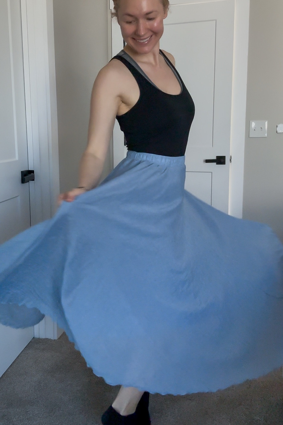 Lightweight and flowy blue linen skirt. Lots of movement and elastic stretchy waist. 

#LTKFestival #LTKTravel #LTKParties