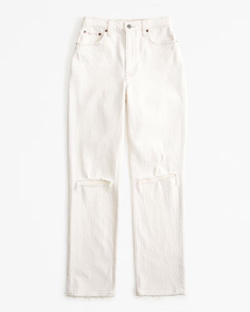 Women's Curve Love Ultra High Rise 90s Straight Jean | Women's Bottoms | Abercrombie.com | Abercrombie & Fitch (US)