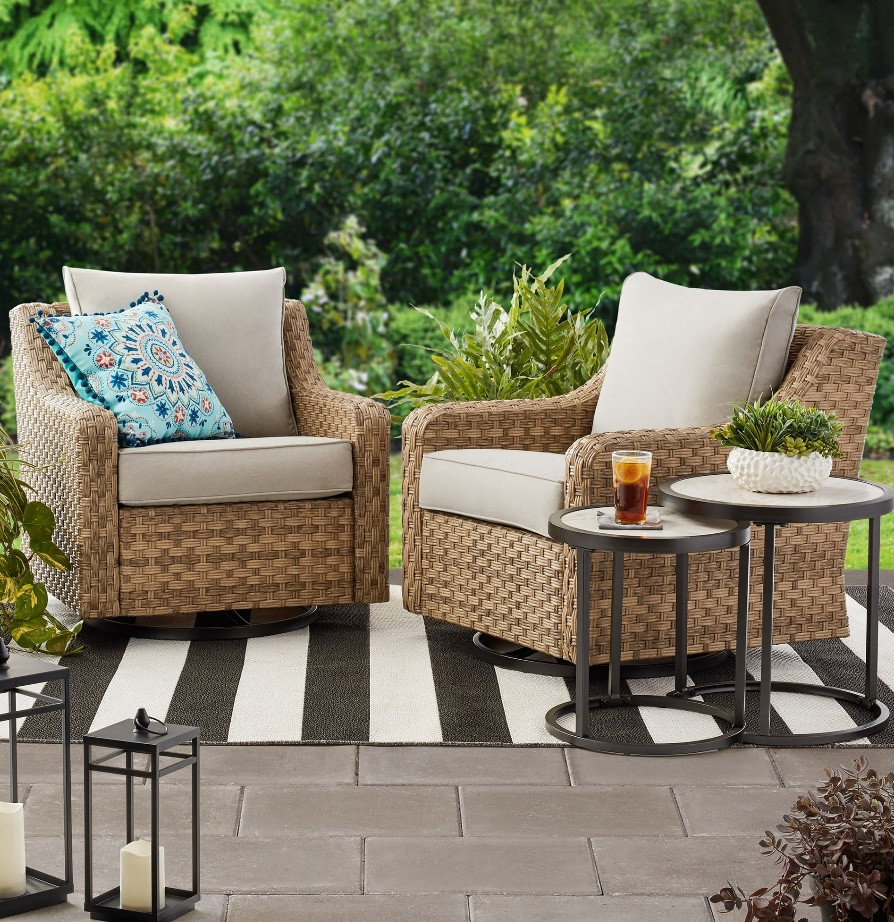This beautiful patio furniture will look entice you to spend all your time on the patio. Beautiful sofa and swivel chairs will make your patio look inviting  

#LTKSpringSale #LTKhome #LTKSeasonal