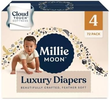 Millie Moon Diapers Sizes 1-6 Luxury Diapers COUCHES DE Luxe (Choose Size) (Size 4-72 Diapers (22... | Amazon (US)