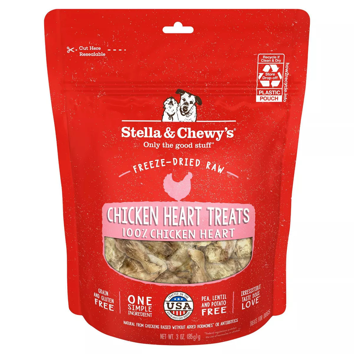 Stella & Chewy's Hearts Chicken Flavor Crunchy Dog Treats - 3oz | Target