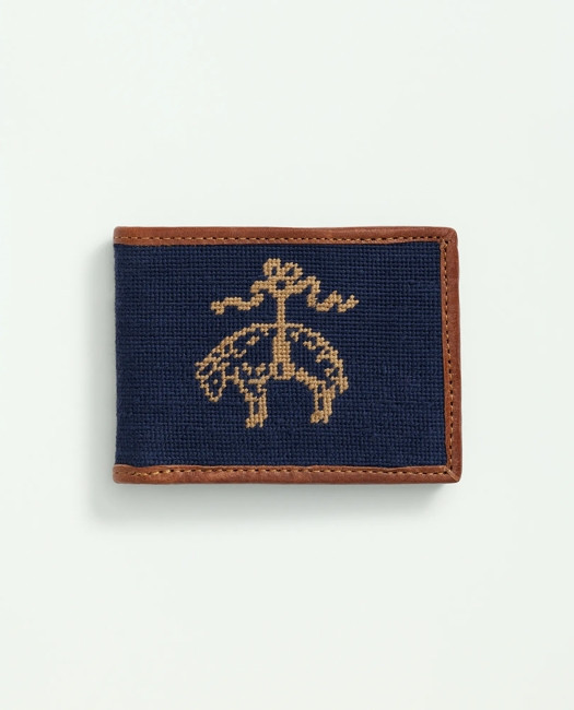 Brooks Brothers Men's Smathers & Branson Cotton Needlepoint Billfold Wallet | Brooks Brothers