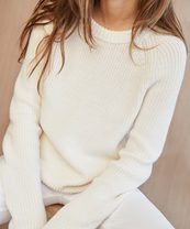 Cotton Fisherman Sweater - Ivory | Jenni Kayne | Jenni Kayne