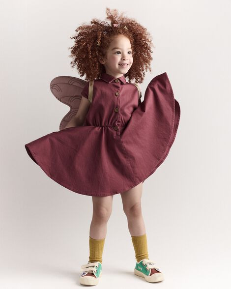 Toddler Girl Avenue Twirl™ Dress - Burgundy | Carter's Inc