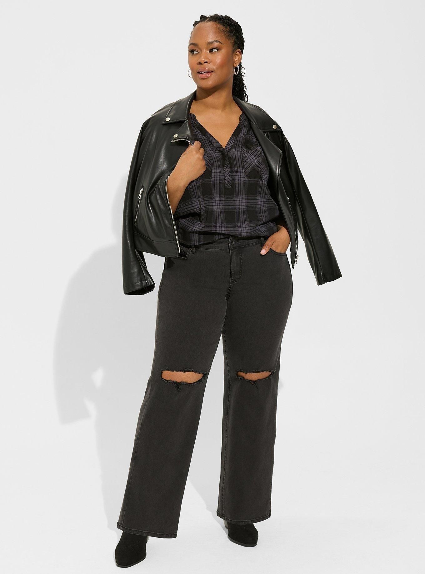 Perfect Wide Leg Vintage Stretch Mid-Rise Jean | Torrid (US & Canada)