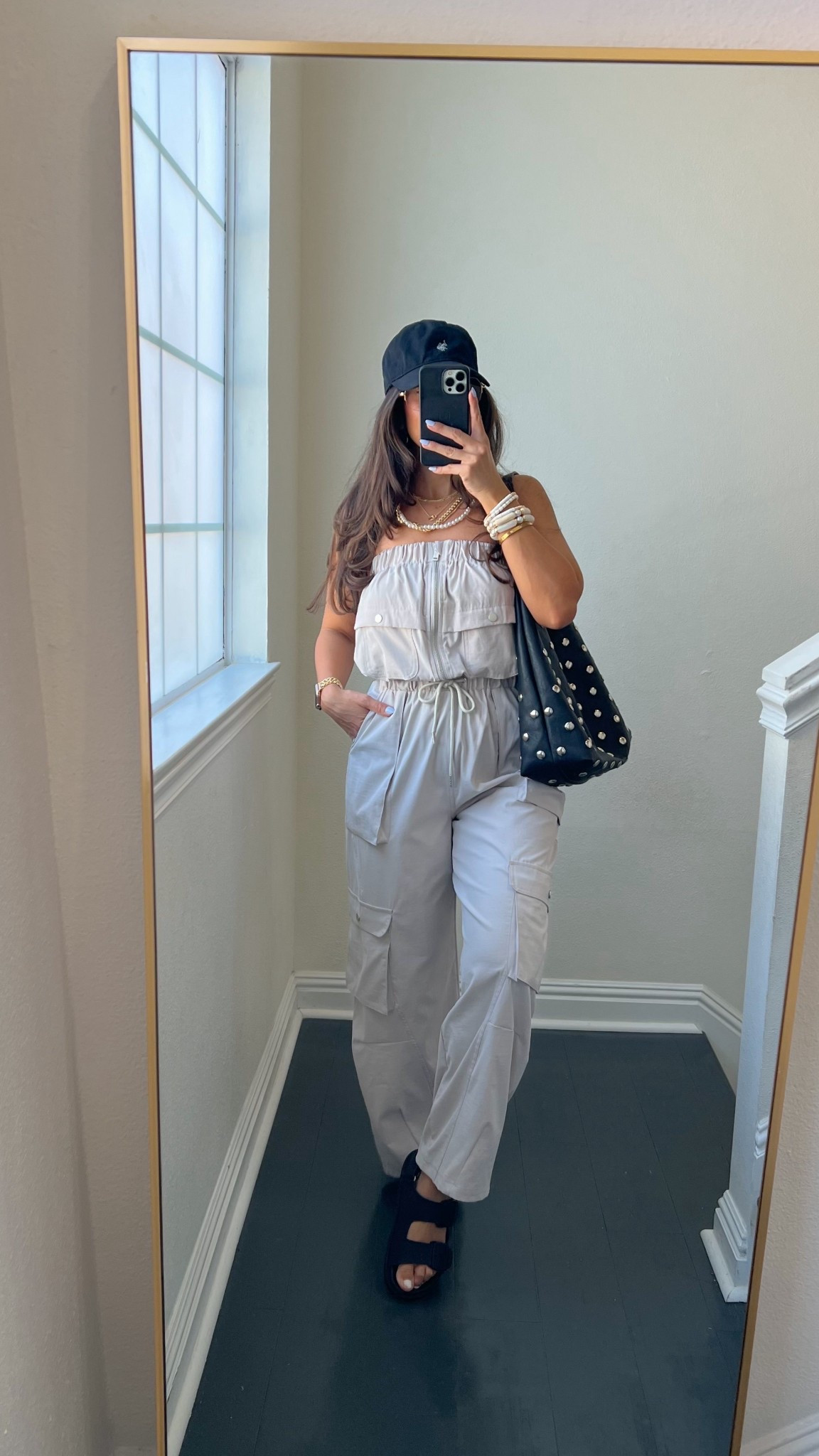Casual spring jumpsuit. So cute - wearing small but should’ve got medium 

#LTKSeasonal #LTKMidsize #LTKootd