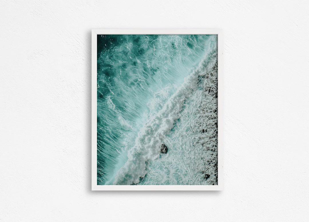 Wave Print, Printable, Beach Wall Decor, Beach Print, Ocean Print, Tropical, Aquatic, Ocean Print... | Etsy (US)