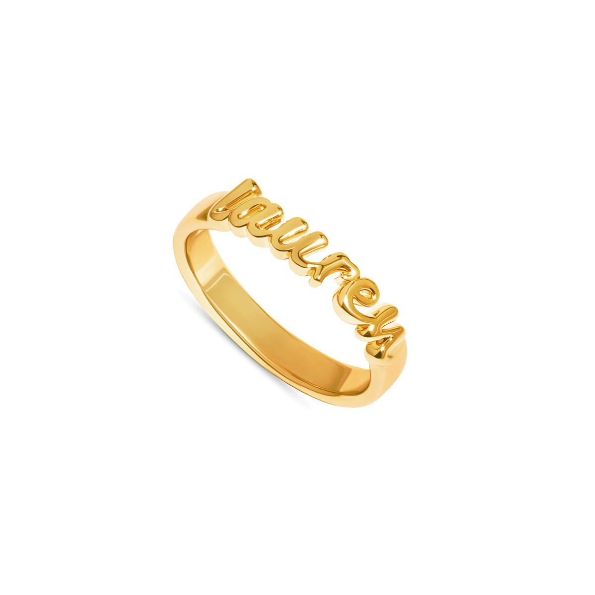 Script Name Ring (Gold) | Abbott Lyon