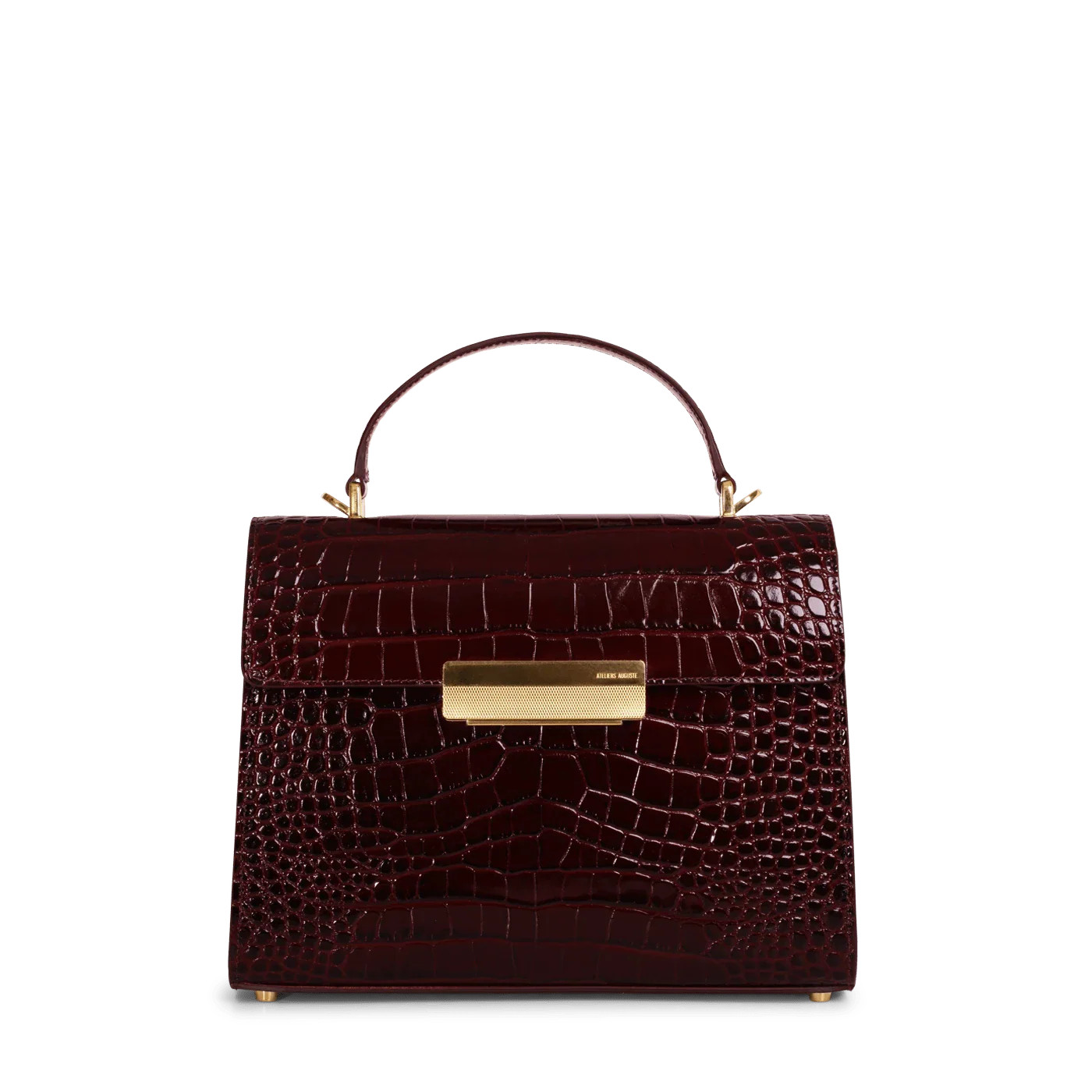 Capucine Gold Edition - Burgundy Embossed Leather | ATELIERS AUGUSTE