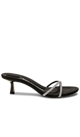 Dahlia 50 Crystal Sandal in Black & Clear | Revolve Clothing (Global)