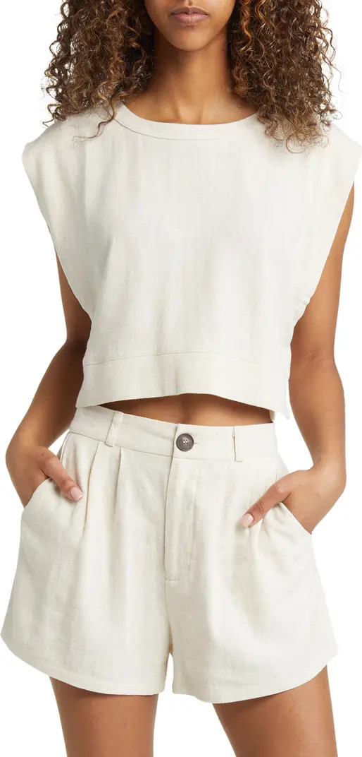 Muscle Crop Woven Top | Nordstrom