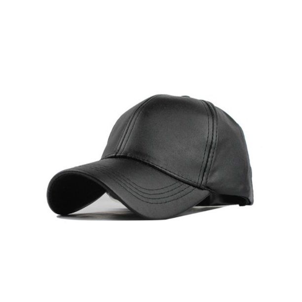 ORSHES Fashion Mens Faux Leather Trucker Baseball Caps Snapback Adjustable Peaked Hats | Walmart (US)