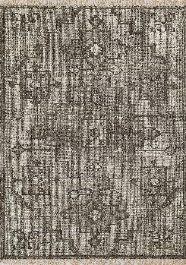 Momeni Bristol Wool and Cotton Hand Woven Traditional Indoor Area Rug, Natural, 2' X 3' | Amazon (US)