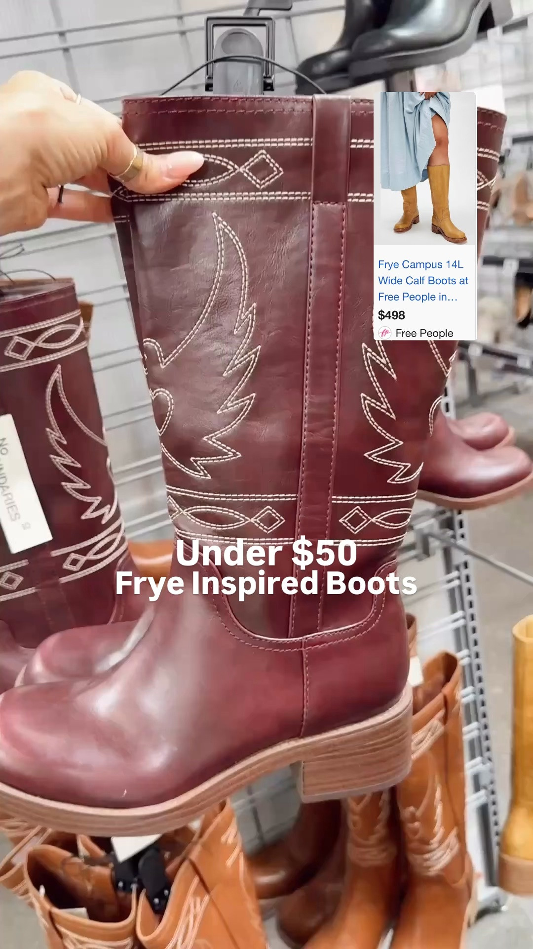 These boots look IDENTICAL to the Frye boots but not almost $500!!! 😱😅👏🏼

#LTKdayinmylife #LTKgrwm #LTKmomlife