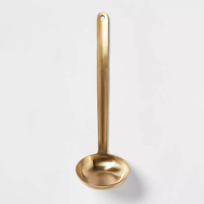Stainless Steel Brass Finish Spoon Ladle - Threshold™ | Target