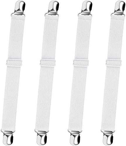 Bed Sheet Straps, Sopito Adjustable Elastic Fitted Sheet Corner Holders Straps to Stay in Place, ... | Amazon (US)