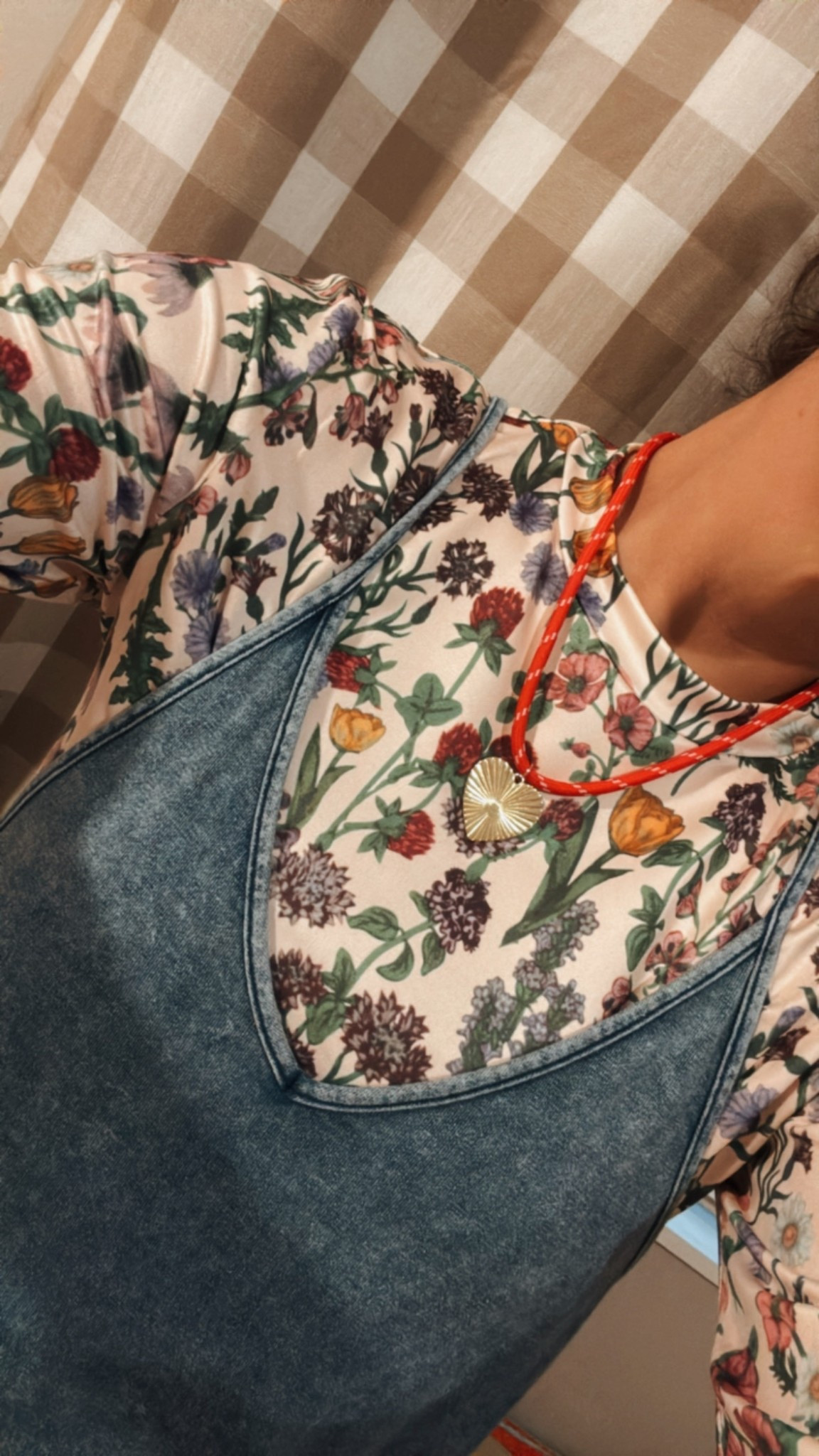 floral long sleeves for under overalls!