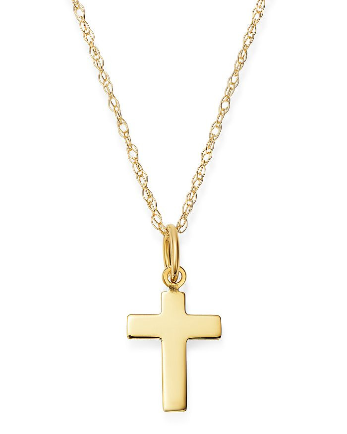 14K Yellow Gold Cross Pendant Necklace, 16"-18" - 100% Exclusive | Bloomingdale's (US)