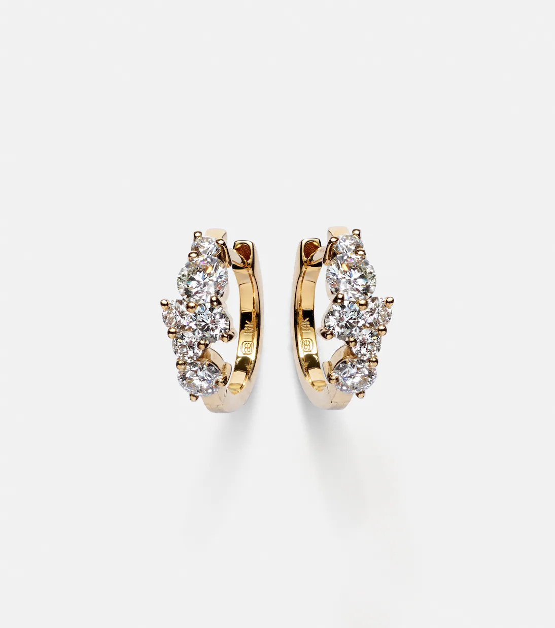 WomenDesignersSydney EvanJewelryFine JewelryEarringsSydney EvanHuggie 14kt gold earrings with dia... | Mytheresa (US/CA)