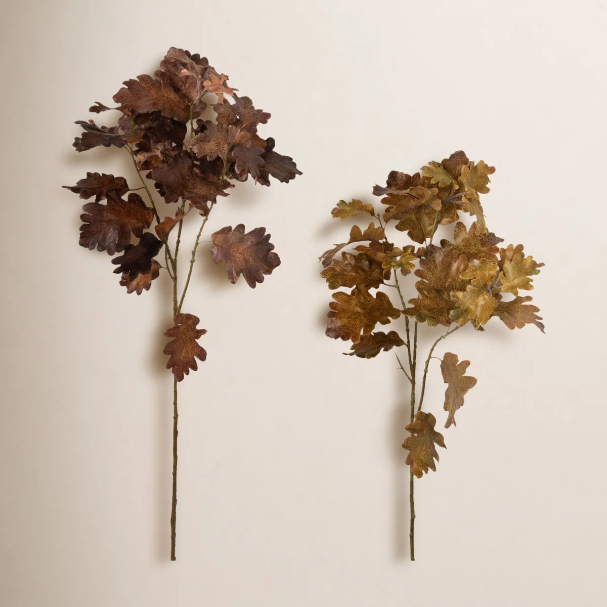 Faux Oak Leaf Stems (Set of 3) | Joss & Main