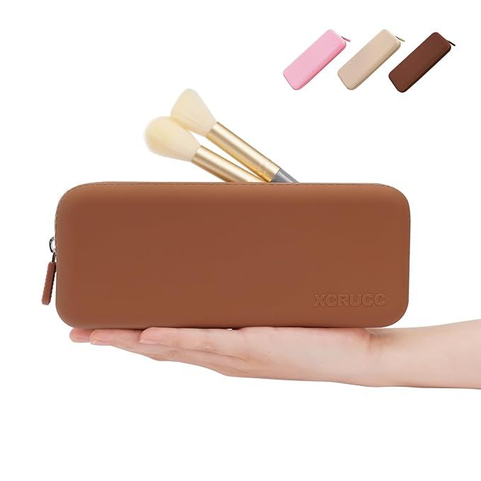 Travel Makeup Brush Holder,Silicone Makeup Brush Holder,Makeup Brush Bbag,BPA free Travel Accesso... | Amazon (US)