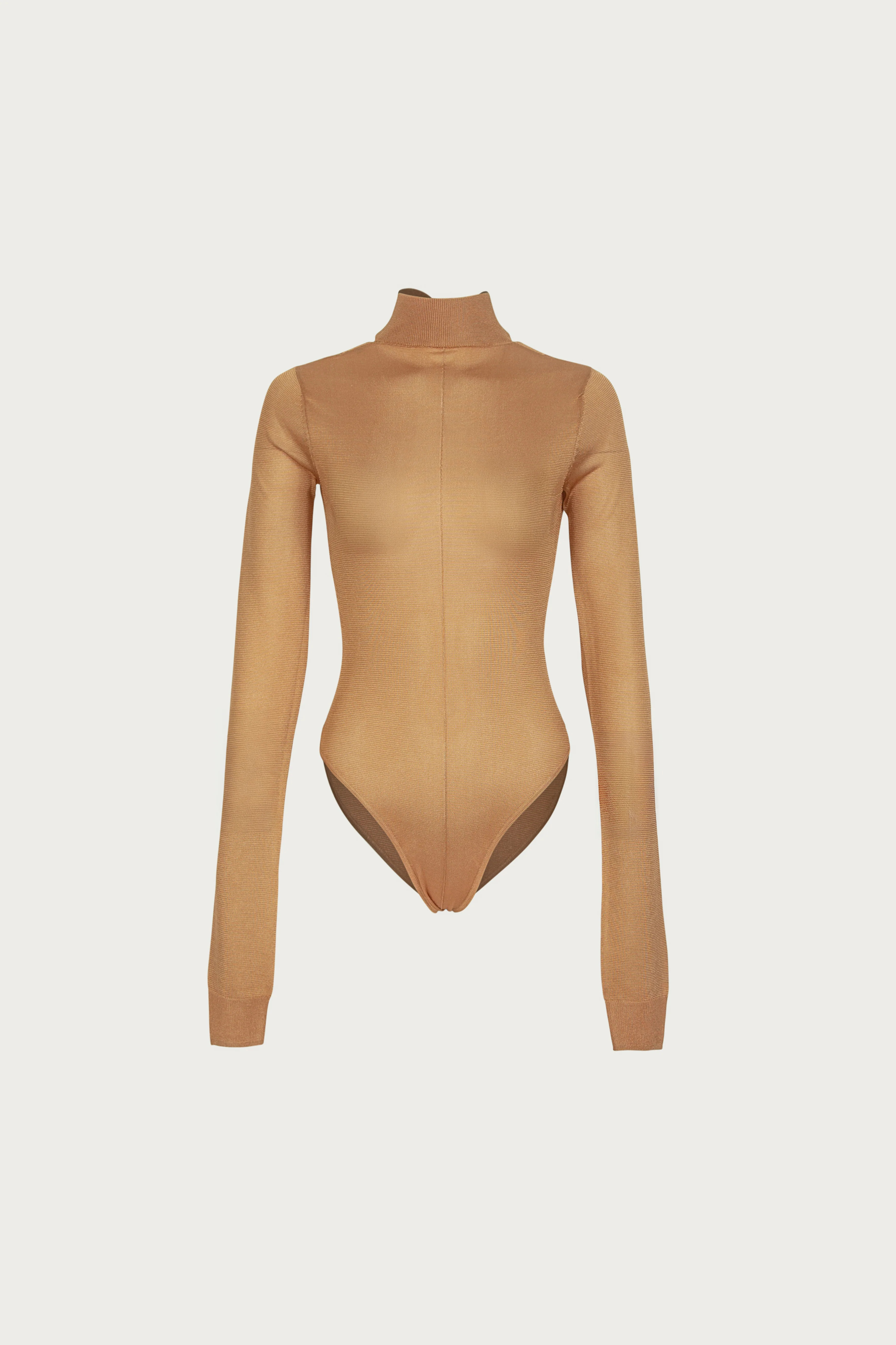 Open Back Knit Bodysuit (Gold) | SAME