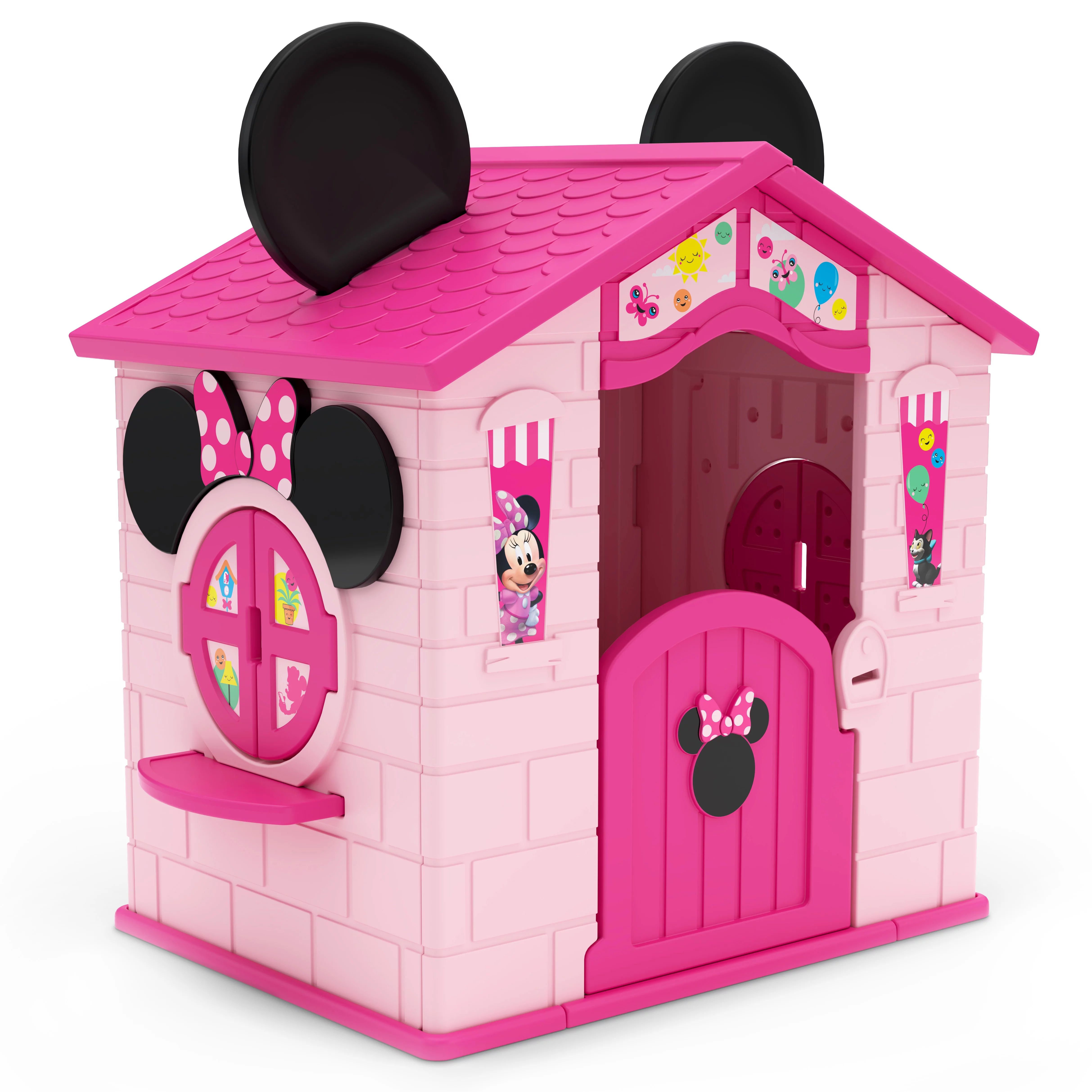 Disney Minnie Mouse Plastic Indoor,Outdoor Playhouse with Easy Assembly - Walmart.com | Walmart (US)