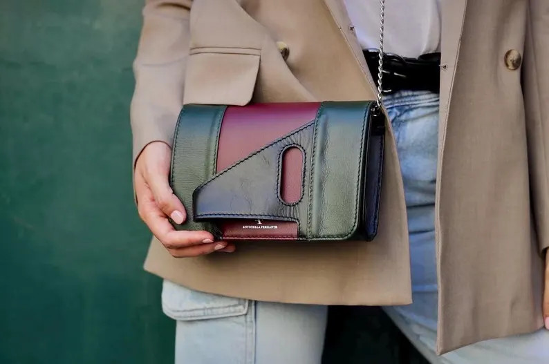 Italian handmade leather Mini clutch from Amalfi Coast | Etsy (Global)