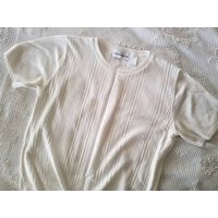 Vintage Knit Top, Alfred Dunner, Small, Short Sleeves, Knit, White, Ribbed Waist, Pullover, Sweater  | Etsy (US)