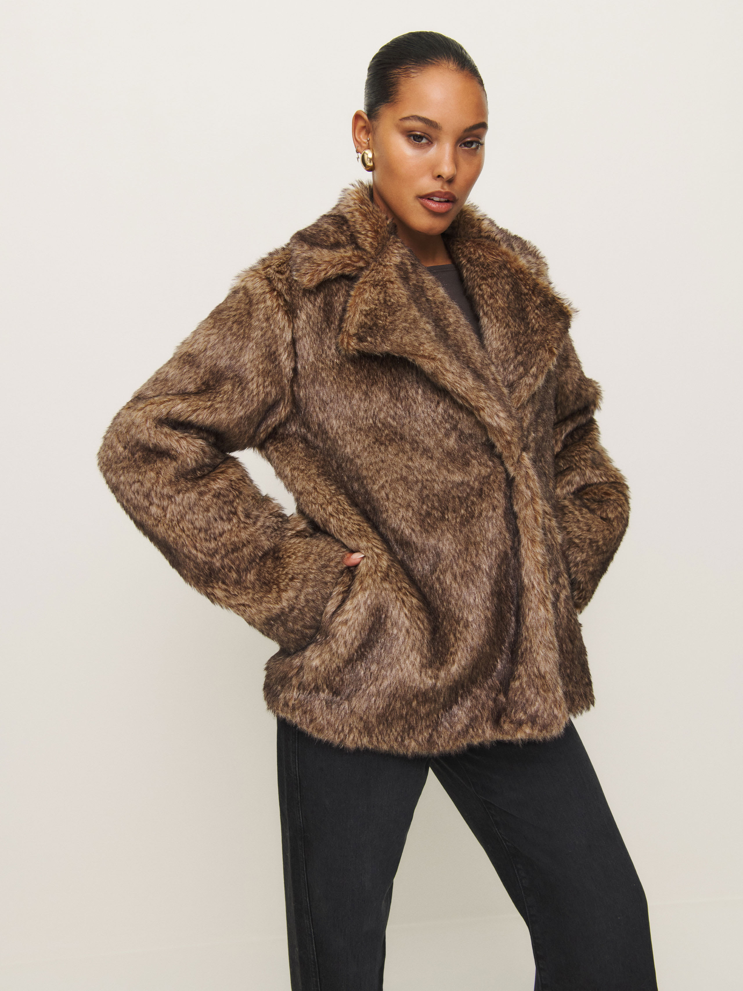 Ellie Faux Fur Coat | Reformation (Global)
